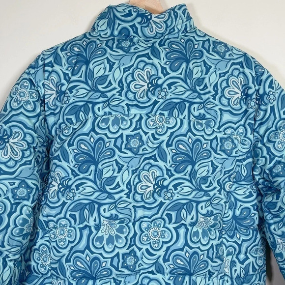 L.L. Bean Blue Floral Puffer Jacket - Picture 10 of 16